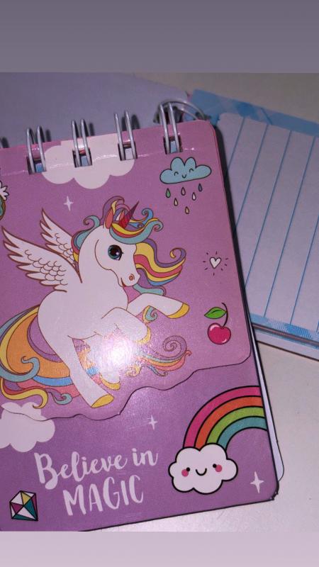 Imagen ilustrativa de LIBRETA COLOURS 26703 DOBLE UNICORNIO 60HJS RAYADAS 20HJS LISAS