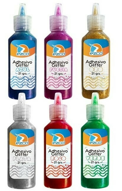 Imagen ilustrativa de Adhesivo glitter Ezco 21 grs surtido