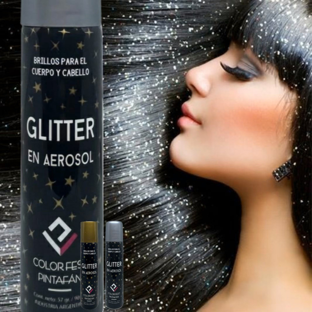 Imagen ilustrativa de Glitter en Aerosol Color fest PintafAN