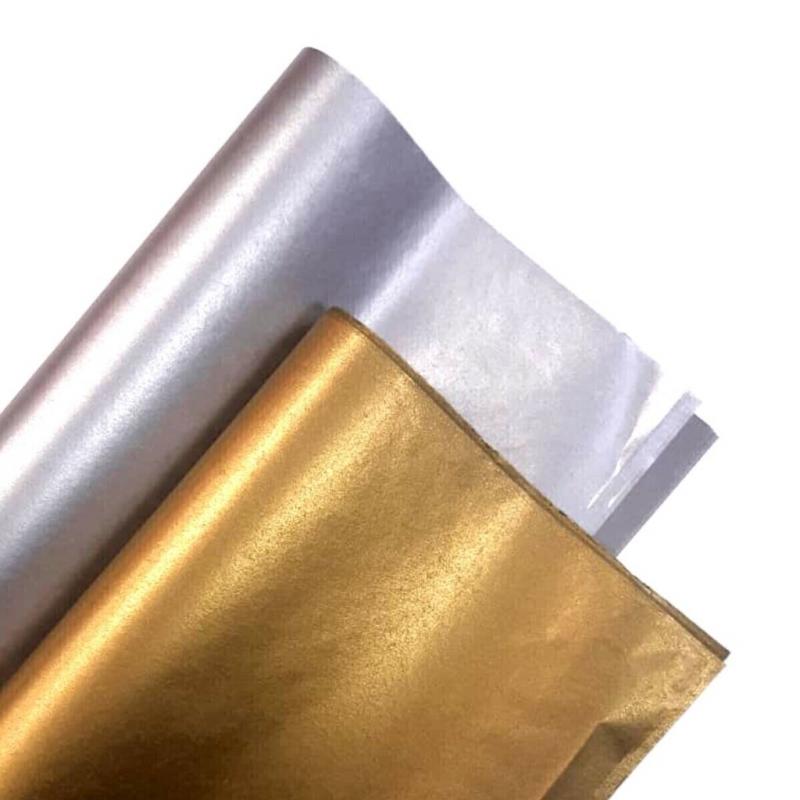 Imagen ilustrativa de Papel Afiche Oro/Plata 70x1mts