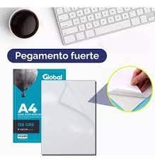 Imagen ilustrativa de Papel Fotográfico Autoadhesivo brillante Global  135grs A4 x 20 un