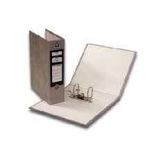 Imagen ilustrativa de Bibliorato económico gris oficio Ø75mm