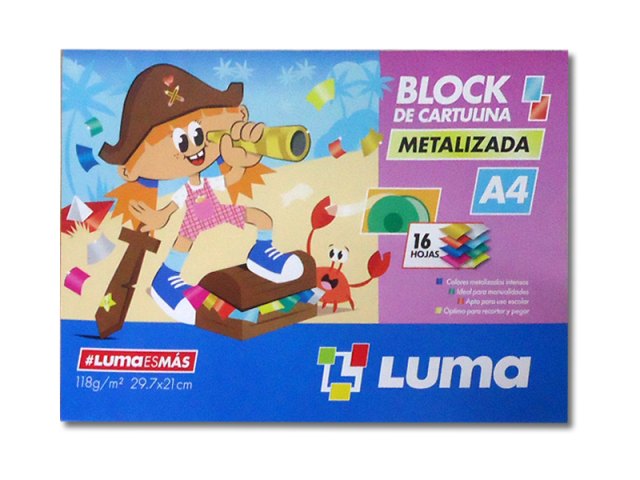 Imagen ilustrativa de Block A4 Luma cartulina metalizada 16h