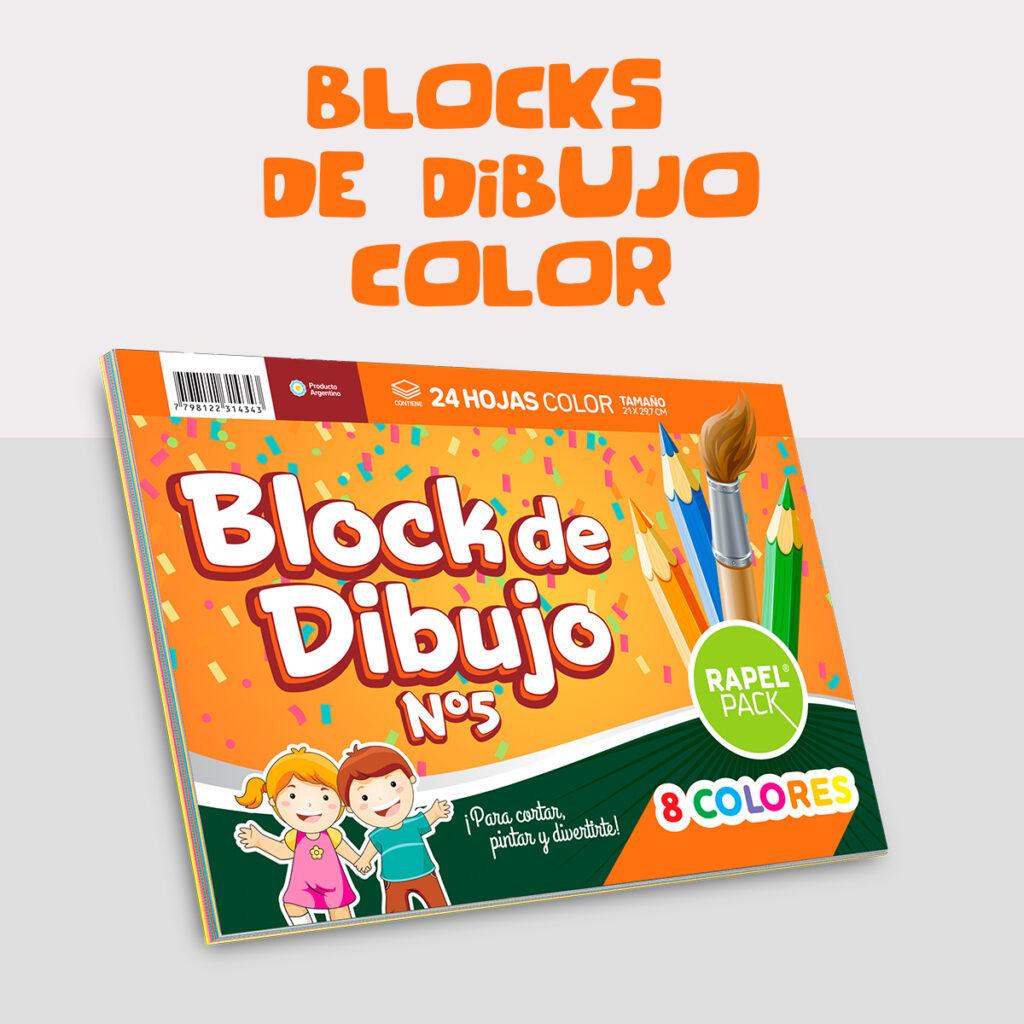 Imagen ilustrativa de Block de dibujo Nº5  x 20 hjs color