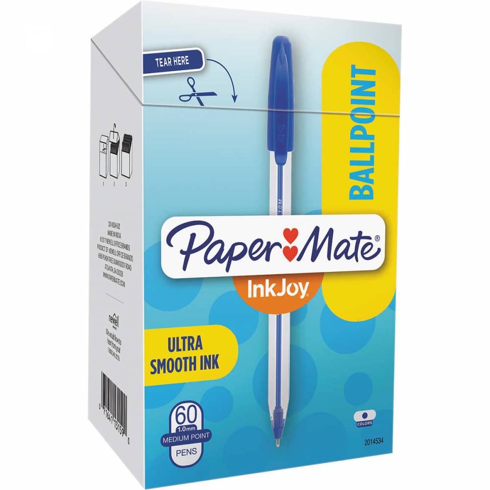 Imagen ilustrativa de Boligrafo Paper Mate kilometrico azul caja x 60 un