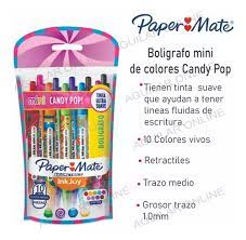 Imagen ilustrativa de Boligrafo Paper Mate Candy Pop Mini x 4 retrac 1mm