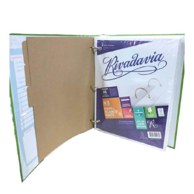 Imagen ilustrativa de Carpeta 3Ø Kora N°3 + rp 96 hj raya + rp 48 hj cuad Rivadavia