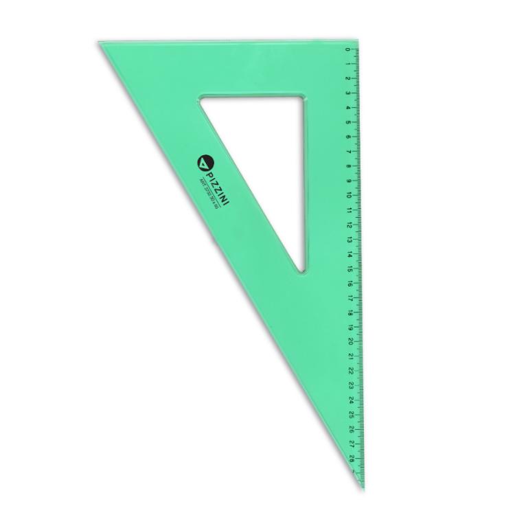 Imagen ilustrativa de Escuadra escolar Pizzini 30 cm x 60º paquete x 10