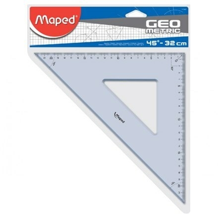 Imagen ilustrativa de Escuadra escolar Maped Cristal 21 cm x 45º