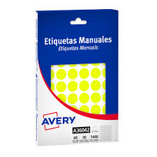 Imagen ilustrativa de Etiquetas Avery A6 comercial pastel/fluo estuche x 30 hj
