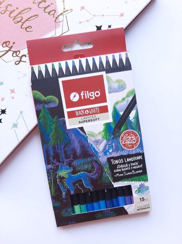 Imagen ilustrativa de Lapices de colores Filgo Black & White x 15