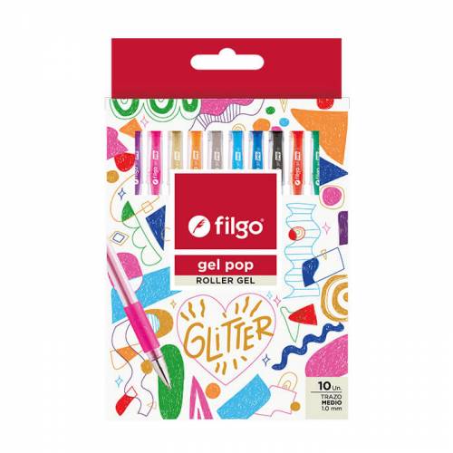 Imagen ilustrativa de Boligrafo Filgo Pop Glitter x 10 un en estuche
