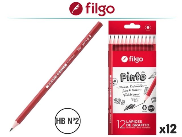 Imagen ilustrativa de Lapiz Grafito Filgo Pinto HB x12