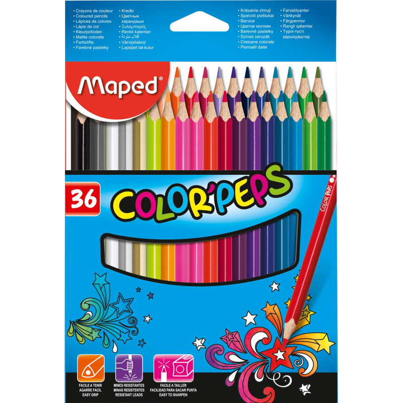 Imagen ilustrativa de Lapices de colores Maped largos x 36