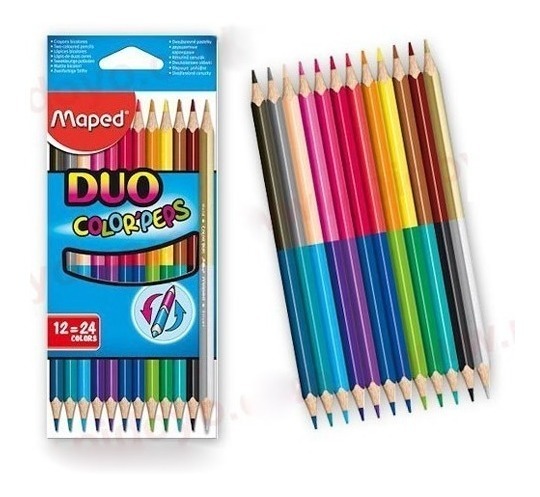 Imagen ilustrativa de Lapices de colores Maped duo largos x 12