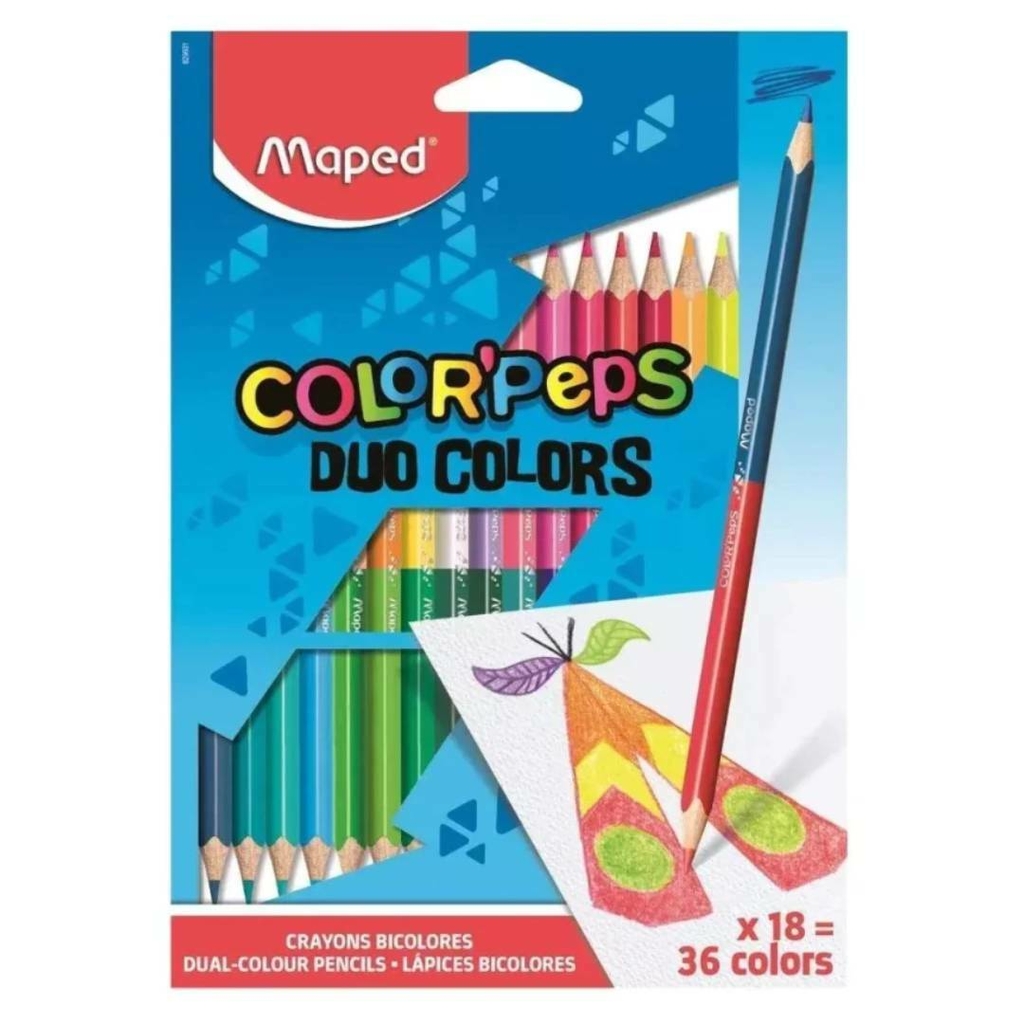 Imagen ilustrativa de Lapices de colores Maped duo largos x 18