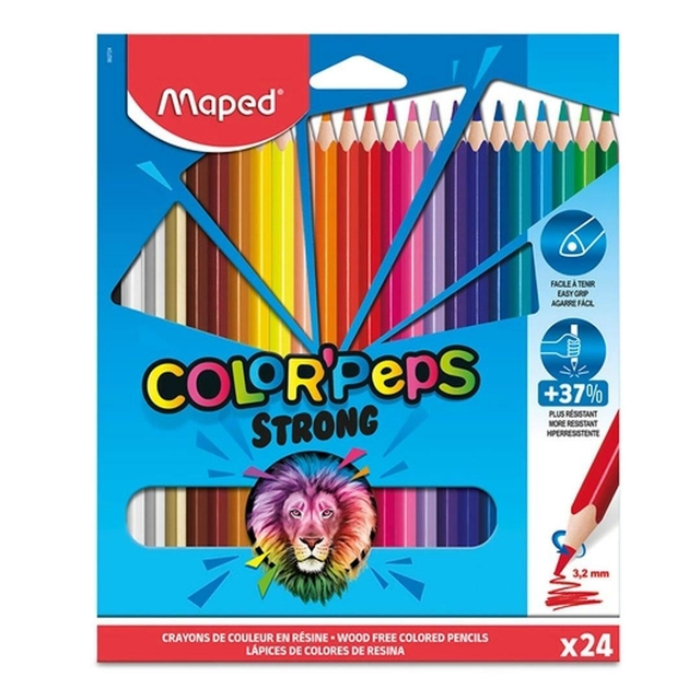 Imagen ilustrativa de Lapices de colores Maped largos x 24 Strong