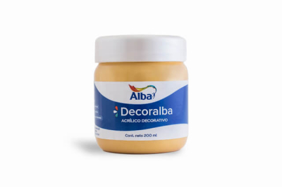 Imagen ilustrativa de Decoralba Acrílico pote 200 ml 477 - Oro-Plata