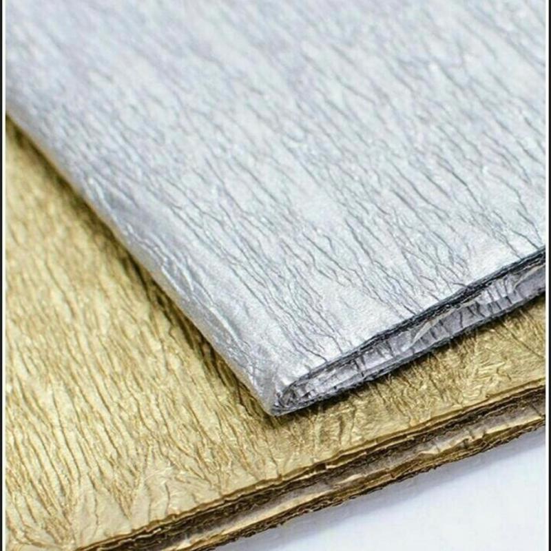 Imagen ilustrativa de Papel Crepe Fantasia metalizado plata