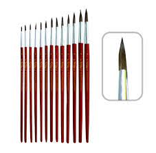 Imagen ilustrativa de Pincel Van Orley redondo Nº 8 paq x 12 unid