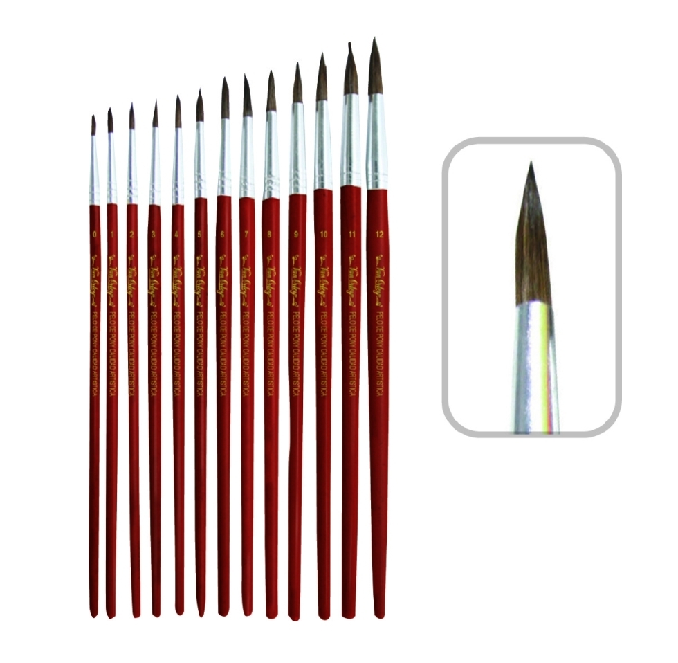 Imagen ilustrativa de Pincel Van Orley redondo Nº 7 paq x 12 unid