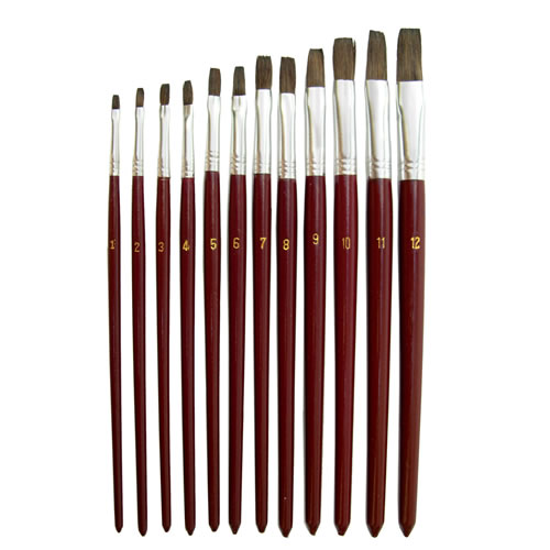 Imagen ilustrativa de Pincel Van Orley chato Nº 10 paq x 12 unid