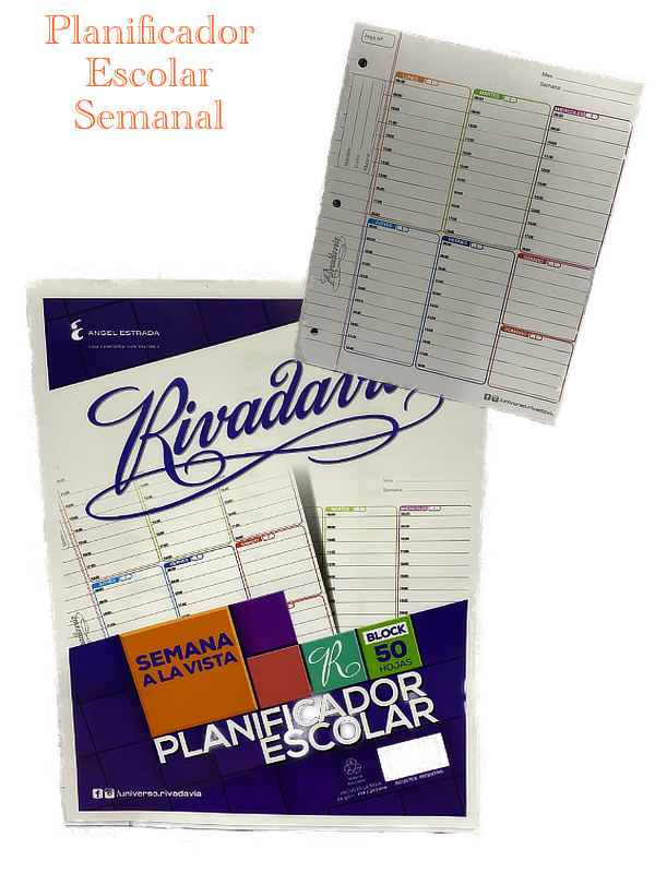 Imagen ilustrativa de Planificador escolar semanal Rivadavia