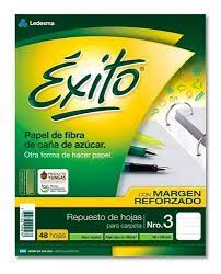 Imagen ilustrativa de Repuesto Exito reforz Nº3 x 48H Cuadriculado