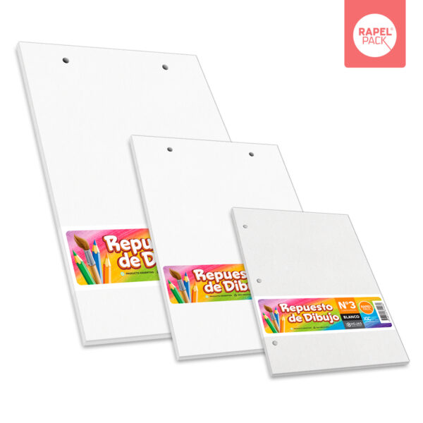 Imagen ilustrativa de Repuesto p/dibujo N° 3 blanco 8 hjs