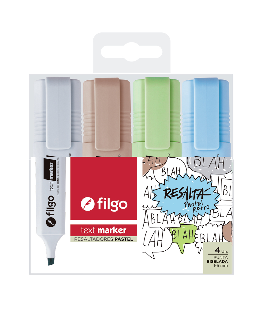 Imagen ilustrativa de Resaltador Filgo lighter fine estuche x 4 pastel retro
