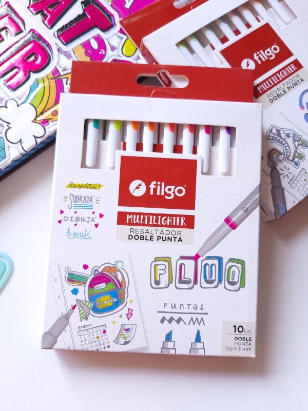 Imagen ilustrativa de Resaltador Filgo Multilighter doble punta x 10 pastel/fluo