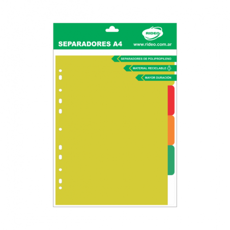 Imagen ilustrativa de Separador de Materias Rideo A4 polip 5 pos 2002/9