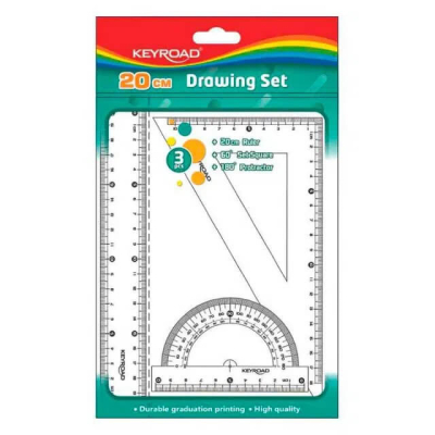 Imagen ilustrativa de Set de geometria Keyroad 3 piezas 20 cm KR972850