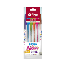 Imagen ilustrativa de BOLIGRAFO FILGO STICK 026 1.0mm x 6 U. COLOR SURT.