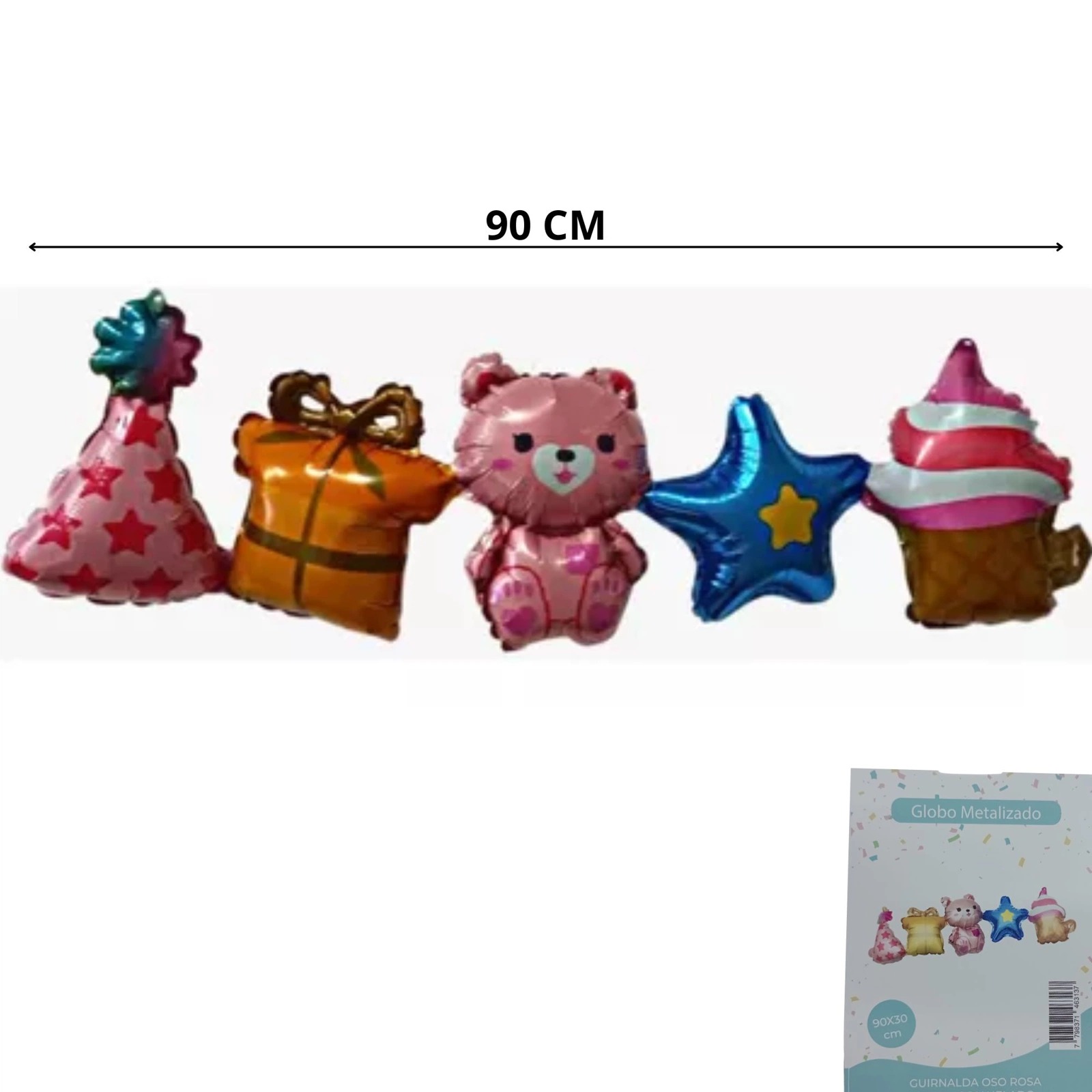 Imagen ilustrativa de GLOBO MYLAR OSO ROSA 90x30cm