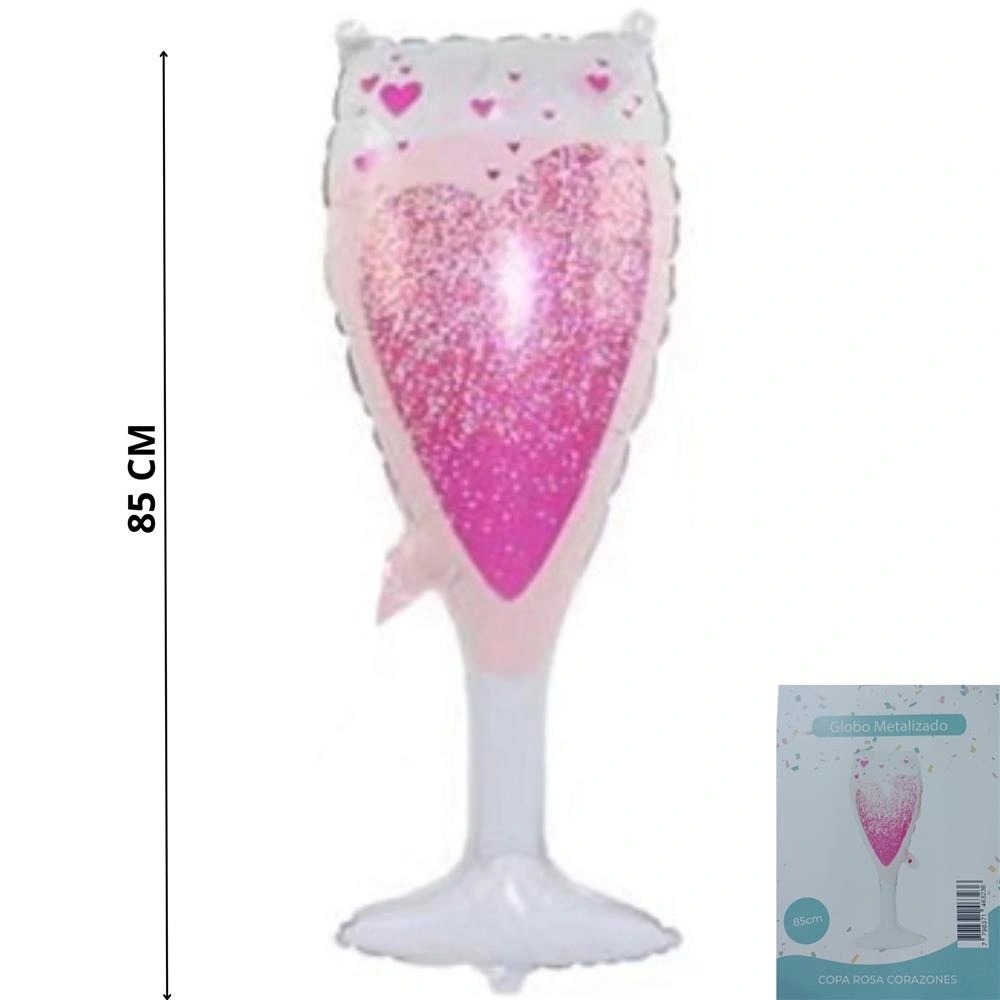 Imagen ilustrativa de GLOBO MYLAR COPA ROSA 85cm
