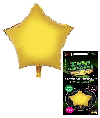 Imagen ilustrativa de GLOBO METALIZADO 18" ESTRELLA DORADA