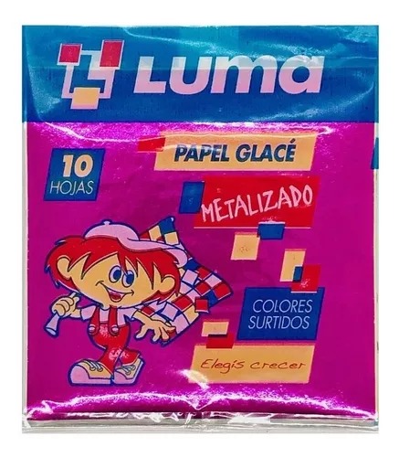 Imagen ilustrativa de Papel Glase metalizado 10x10 sob x 10