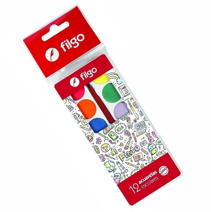 Imagen ilustrativa de Acuarela Sifap escolar x 12 colores
