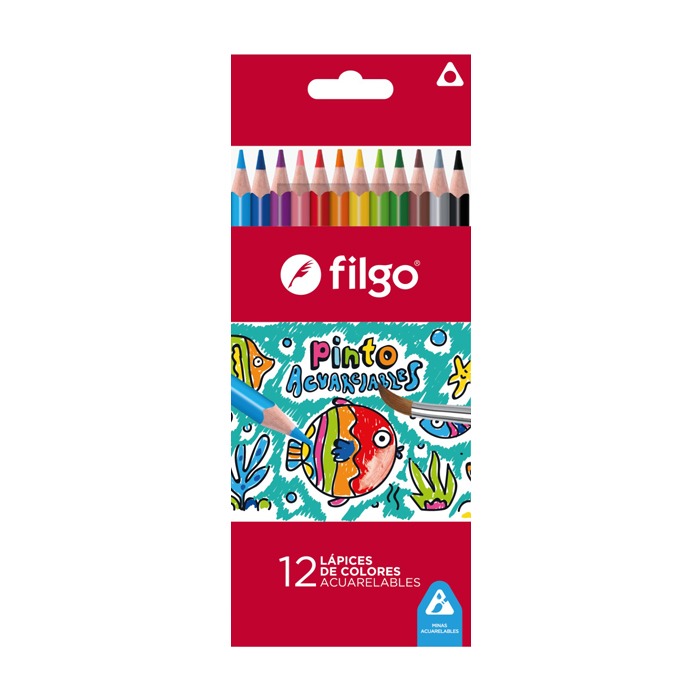 Imagen ilustrativa de Lapices de colores Filgo acuarelable x 12