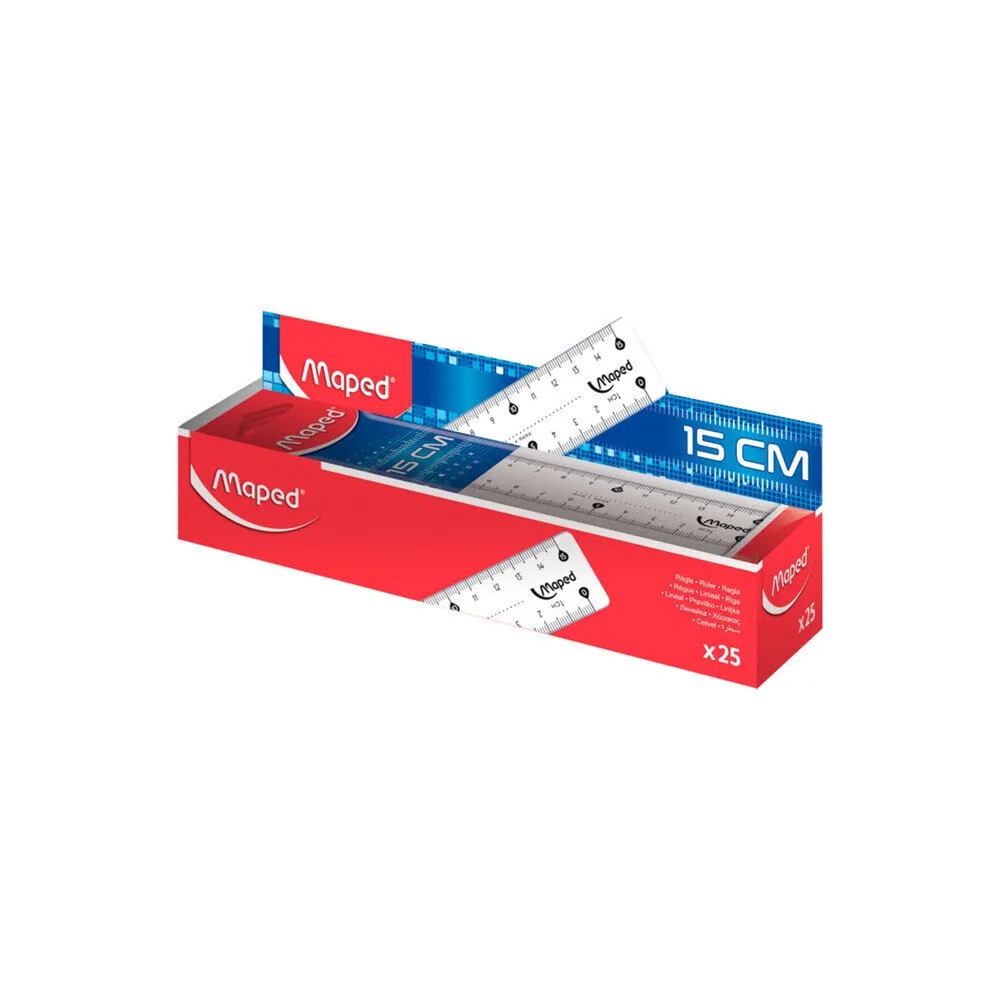 Imagen ilustrativa de Regla escolar ITO Cristal 15 cm paq x 20