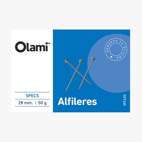 Imagen ilustrativa de Alfiler Olami 28mm caja x 50 grs MT400