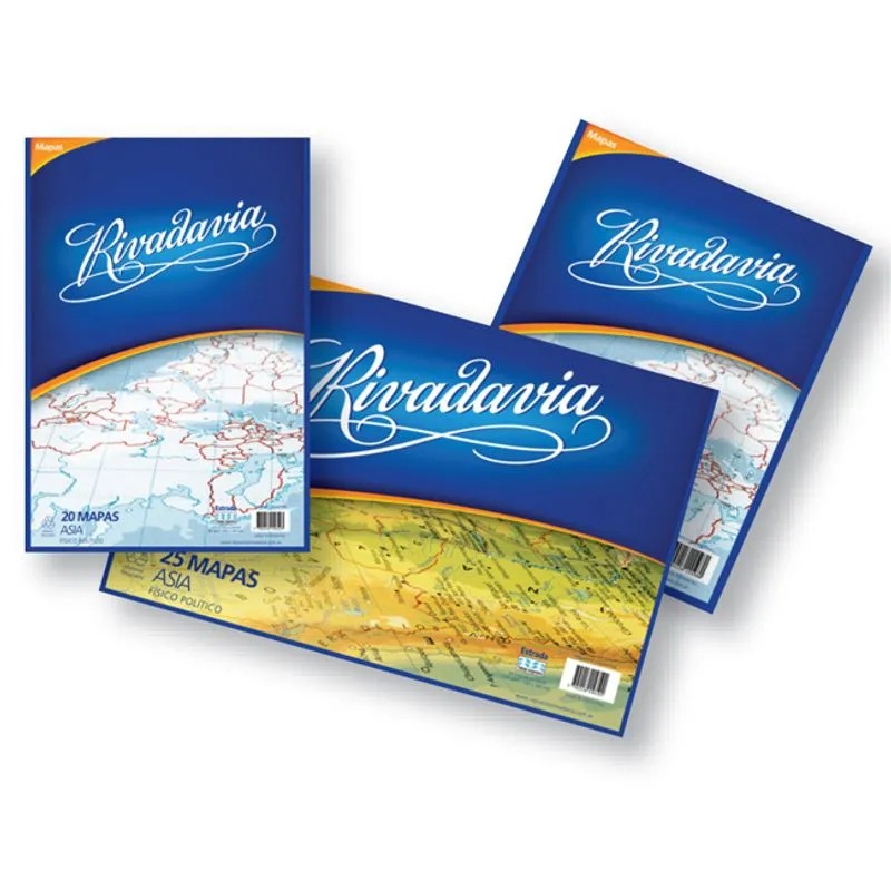 Imagen ilustrativa de Mapa Rivadavia N°5 polit/fisico block x 20 hjs